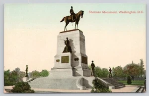 Civil War General William Tecumseh Sherman Monument Washington DC Postcard - Picture 1 of 2