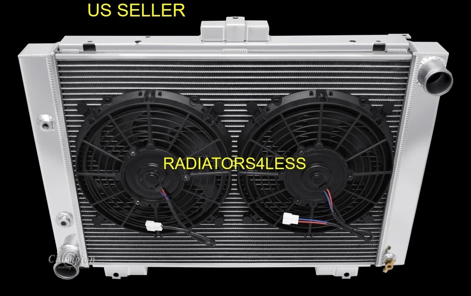 CHAMPION RADIADOR ALUMINIO 3 FILAS CON VENTILADORES 10" FORD GALAXIE 500 XL CC64GL Foto 1 de 3