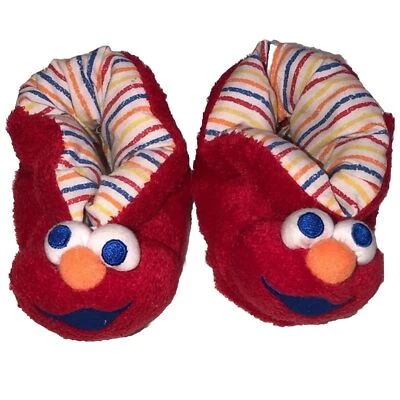 Sesame Street Elmo Peluche Niño Bebé Botín Zapatillas Talla M Sesame Beginnings Rojo Foto 1 de 4