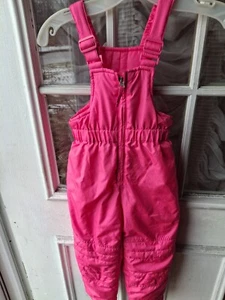 Hawka +Co Girls Pink Snowsuit Size 4 Adjustable Straps Elastic Waist - Picture 1 of 5