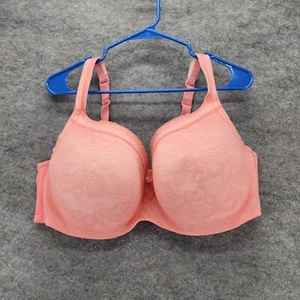 Cacique Bra Womens 46DDD Lightly Lined Balconette Coral Floral - Picture 1 of 5