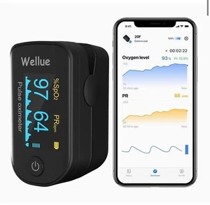 Pulse Oximeter Fingertip Blood Oxygen Saturation Monitor with Batteries S - Picture 1 of 9
