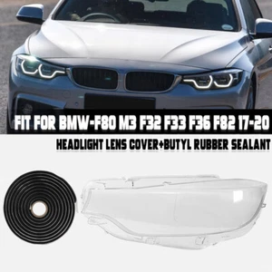 Fits BMW 4 Series F33 F32 F80 F82 F83 17-20 Left Headlight Lens Cover w/Sealant - Picture 1 of 10