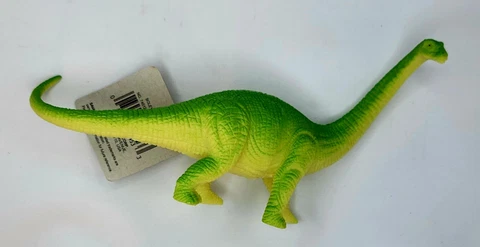 Apatosaurus Dinosaur Toy Figure Boley Savage Figurine Green Yellow Plastic Dino Cover