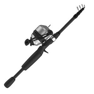 Zebco 33 Spinning Reel and Telescopic Fishing Rod Combo 6 Foot - Spincast - Picture 1 of 10