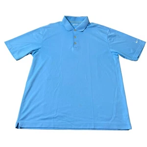 Nike Golf Fit Dry Carolina Blue Short Sleeve Athletic Polo Shirt Men’s Size L - Picture 1 of 7
