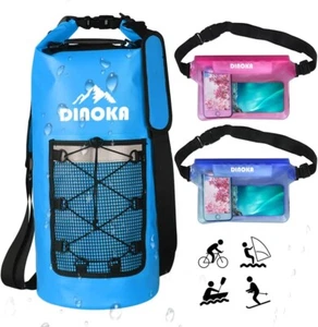 Dinoka Dry Bag Set - Outdoor Waterproof Dry Sack Storage Bag with Two Pouch Bags - Picture 1 of 18