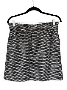 1515 J. Crew Black White Tweed Mini Skirt Size Small