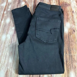 NUOVO American Eagle HI RISE JEGGING donna taglia 4 blu jeans denim pantaloni 26x28,5 - Foto 1 di 14