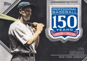 Topps 2019 Baseball Lou Gehrig #AMP-LG 150TH ANNIVERSARY PATCH RELIC CARD - Bild 1 von 2