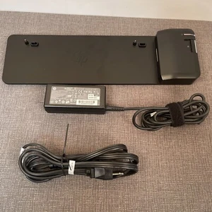 HP 2013 UltraSlim Docking Station, PN# HSTNN-IX10 With Power Adaptor 19.5V 3.33A - Picture 1 of 9