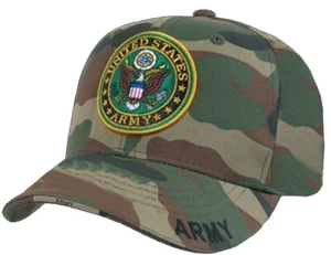 Gorra de béisbol del ejército de Estados Unidos, sombrero de camuflaje militar camuflaje bosque veteranos caza hombres - Imagen 1 de 2
