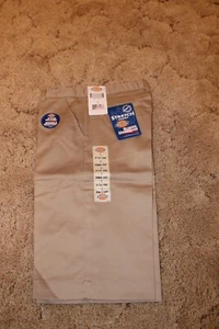 Dickies Junior Girl's Bermuda Shorts Stretch Uniform Khaki 29" x 13" Size 5 - Picture 1 of 7