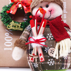 Christmas Tree Pendant 1:12 Dollhouse Miniature Sleigh Model Xmas Gift Decor Toy