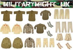 1 32 / 1 35 SCALE WW2 BRITISH DESERT COMBAT UNIFORMS CLOTHING DECALS DIORAMA - Picture 1 of 4