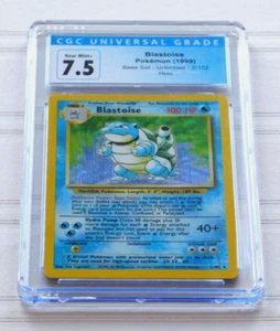 Pokemon Card Blastoise Base Set Rare Holo CGC 7.5 1999 2/102 Rare TCG - Picture 1 of 4