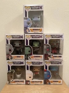 Bundle of 7 Marvel Guardians Of The Galaxy Funko Pop + Protectors Drax Yondu - Picture 1 of 8