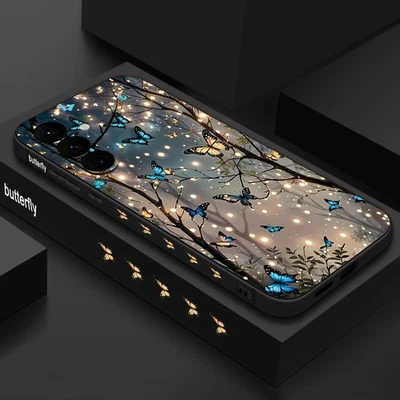 For Samsung A17 A56 A26 A55 A05S S25 FE S24 Silicone Butterfly Phone Case Cover - Image 1 of 4