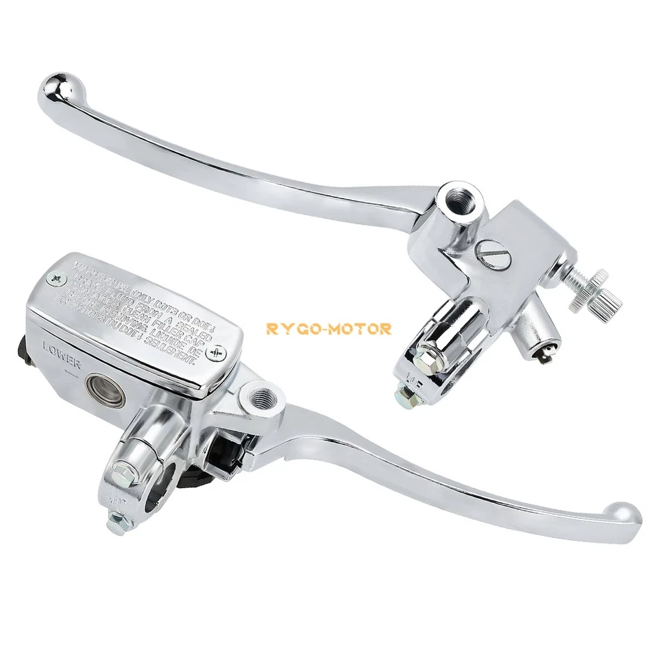 Kit de cilindro maestro de freno hidráulico y palanca de embrague para manillar de motocicleta de 7/8" Foto 1 de 4