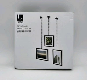 UMBRA Fotochain Photo Display Frames Black 3 Pack NEW - Picture 1 of 8