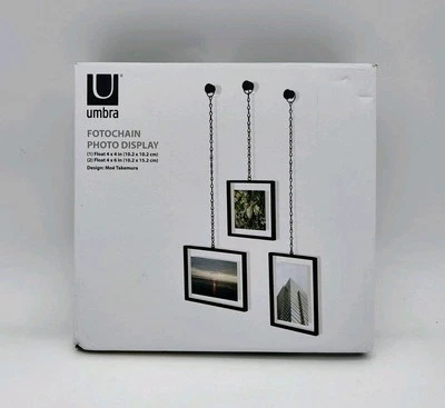 UMBRA Fotochain Photo Display Frames Black 3 Pack  NEW  - Image 1 of 4