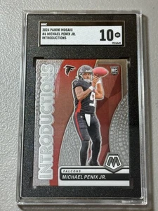 2024 Michael Penix Jr Panini Mosaic #6 Introductions RC Football Card SGC 10 - Picture 1 of 2