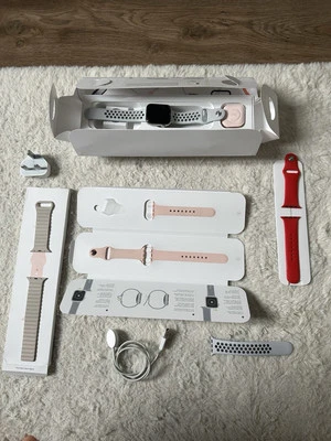 Apple Watch Series 4 44mm Stainless Steel comes with original straps everything  - Image 1 of 4