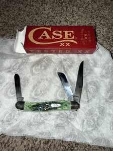 Case XX USA 3 Blade Stockman Hunter Green Bone Pocket Knife - Picture 1 of 5