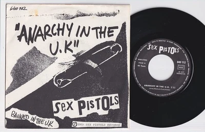 SEX PISTOLS * Anarchy In The UK * 1977 FRANCE 45 * PUNK KBD * Foto 1 de 2