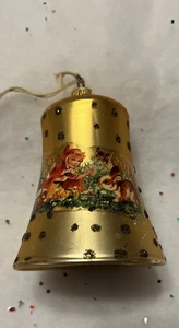 Vintage Rare Glass Bell Christmas Ornament Red Riding Hood W Germany - Picture 1 of 7