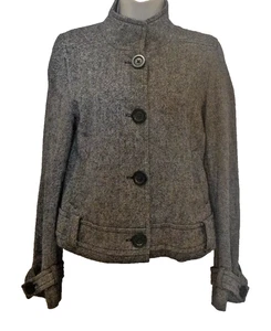 Abrigo Chaqueta Para Mujer Old Navy Pequeña Mezcla de Lana Corto Tweed Guisante Preppy Y2K - Imagen 1 de 10