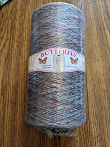 Butterfly Thread for Hats / Scarves 19-117 Silver Pink Sparkly Cotton NEW - Picture 1 of 3