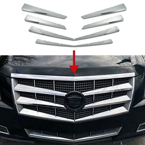 Chrome Grille Grill Overlay Insert Trim 8PC FOR 2008-2011 Cadillac CTS - Picture 1 of 5