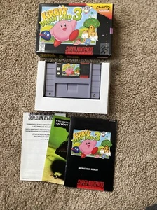 KIRBY'S DREAM LAND 3 SNES SUPER NINTENDO COMPLETE IN BOX GREAT CONDITION! - Picture 1 of 21