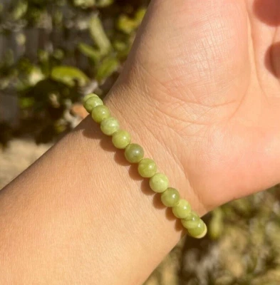 2025 NEW! 2pcs 4mm NÉPHRITE JADE  Nature Green  Bracelet Mother's Day  Love Gift Foto 1 de 4