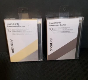 Lot Of 2 10 Pack Of Cricut Joy Insert Cards Cream Silver & Grey Silver Envelope  - Picture 1 of 2