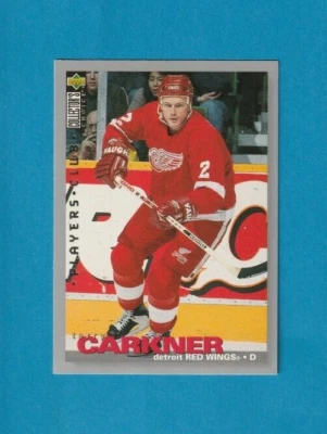 1995-96 Collector's Choice PLAYERS CLUB #113 Terry Carkner DETROIT RED WINGS - Image 1 of 2