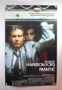 FRANTIC Harrison Ford Original 1988 Movie Poster-26x40" A7-7-11 - Imagen 1 de 7