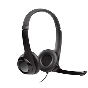 Logitech ClearChat Comfort/USB Headset H390 (Black) - Picture 1 of 9