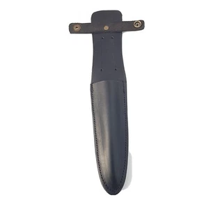 Bushcraft Survival Outdoor Pelle Nera Fodera Applegate Fairbairn Pugnale 29 cm - Foto 1 di 8
