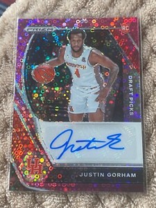 2021-22 Panini Prizm Draft Picks Justin Gorham Auto Pink Disco Rookie /20 Auto