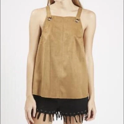 Top de gamuza sintética tostada TOP SHOP Foto 1 de 4