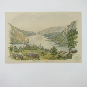 Victorian Trade Card LARGE Clarks ONT Thread View Harpers Ferry West Virginia - Picture 1 of 12