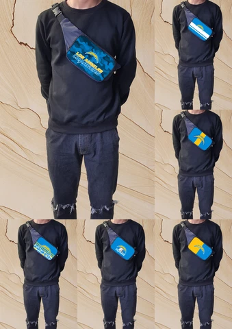 Los Angeles Chargers Men Zipped Fanny Pack Adjustable Crossbody Hiking Waist Bag Cover