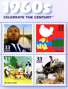 US STAMPS: 4 Memorable Events of 1960s, Setenant MINT Block. - Picture 1 of 1