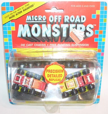 1989 Funrise MICRO OFF ROAD MONSTERS 4 Truck Set SEALED New 1.25"  - Image 1 of 2