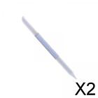 2X Dual Ended Glass Cuticle Pusher Manicure Stick Tool Reusable for Nail Salons