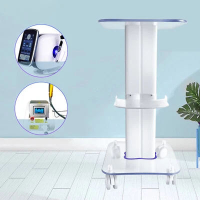 Carro de salón de belleza pedestal de salón SPA acrílico carro rodante soporte de rueda almacenamiento Foto 1 de 4