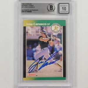 Jose Canseco signed 1989 Donruss Baseball's Best #57 card autograph BAS 10 auto - Picture 1 of 2