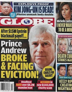 Globe Tabloid Magazine Prince Andrew Michelle Obama Anna Nicole Smith Kelly Ripa - Bild 1 von 12